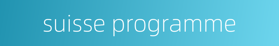 suisse programme的同义词