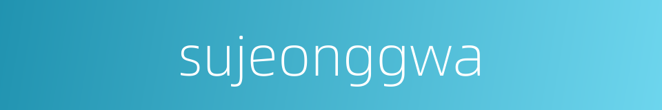 sujeonggwa的同义词