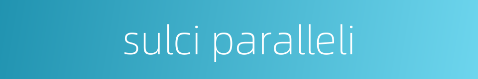 sulci paralleli的同义词