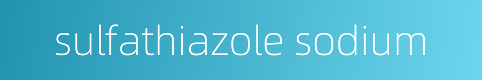 sulfathiazole sodium的同义词