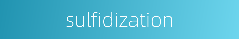 sulfidization的同义词