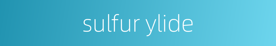 sulfur ylide的同义词