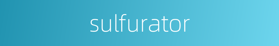 sulfurator的同义词