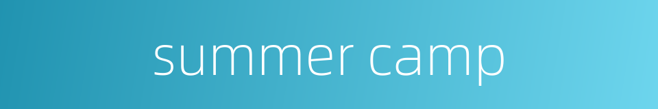 summer camp的同义词
