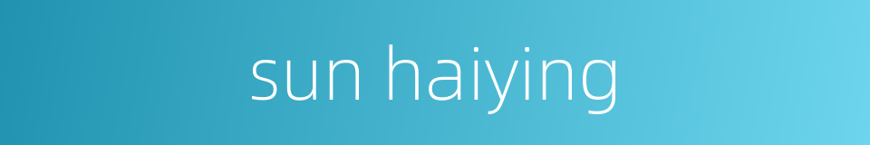 sun haiying的同义词
