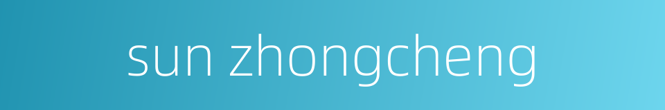 sun zhongcheng的同义词