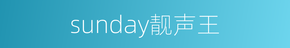 sunday靓声王的同义词