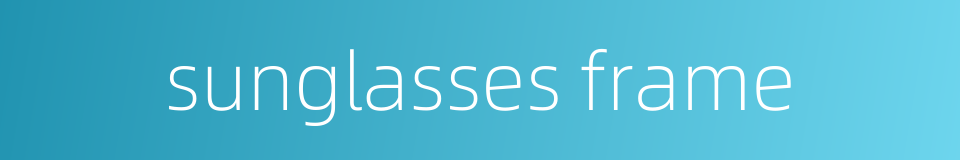 sunglasses frame的同义词