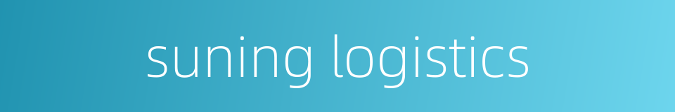 suning logistics的同义词
