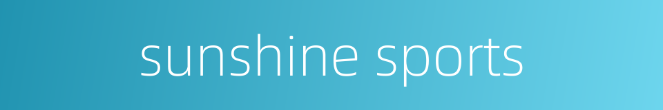 sunshine sports的同义词