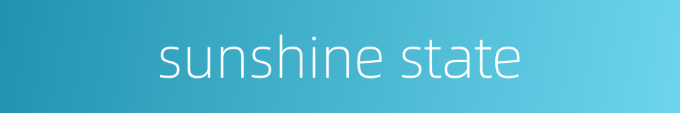 sunshine state的同义词