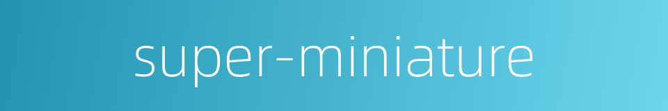 super-miniature的同义词