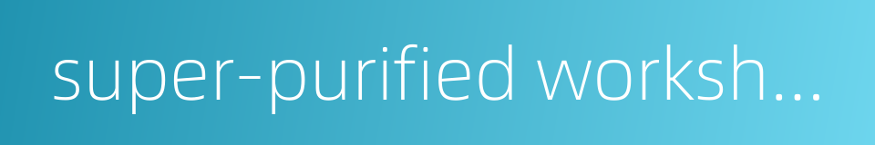 super-purified workshop的同义词