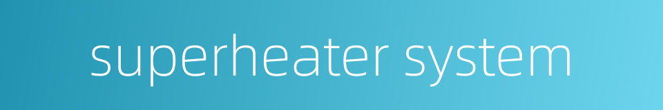 superheater system的同义词