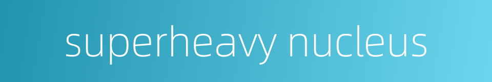 superheavy nucleus的同义词