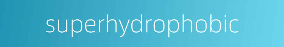 superhydrophobic的同义词