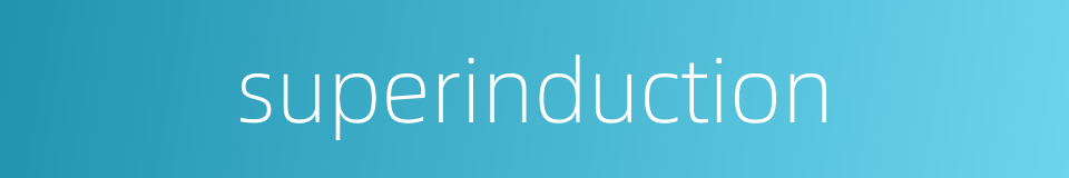 superinduction的同义词