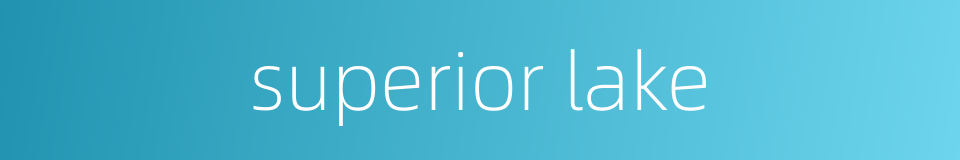 superior lake的同义词