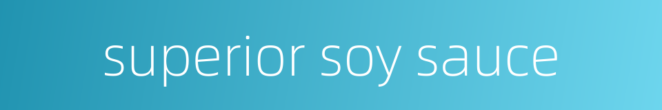 superior soy sauce的同义词