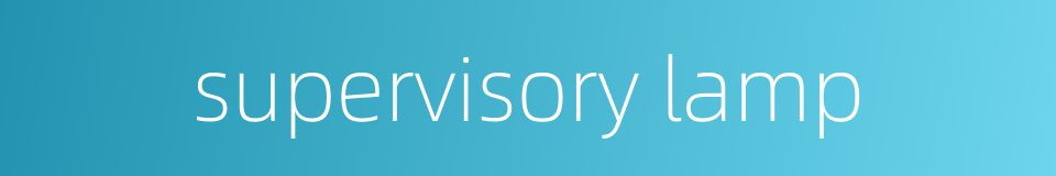 supervisory lamp的同义词