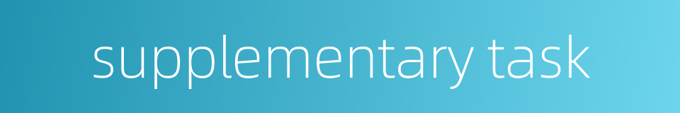 supplementary task的同义词