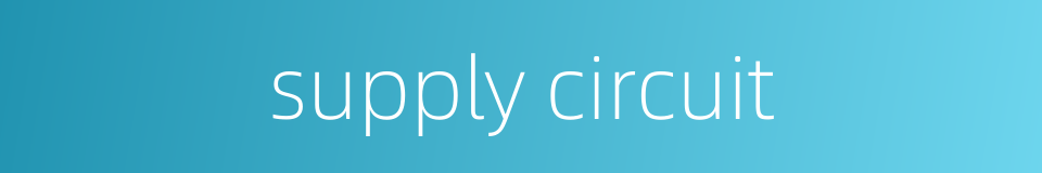 supply circuit的同义词