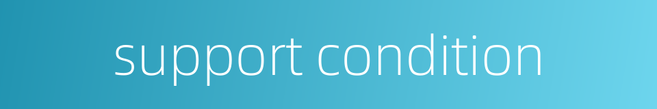 support condition的同义词