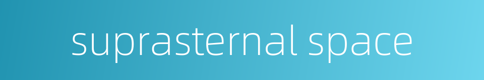 suprasternal space的同义词