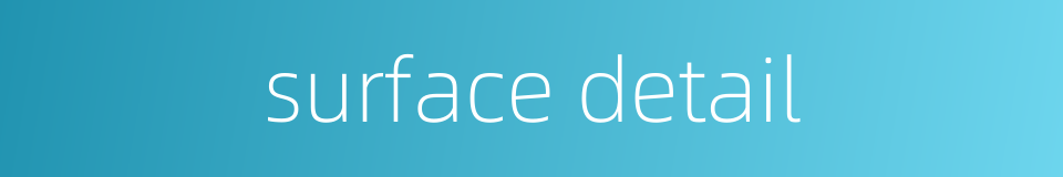surface detail的同义词