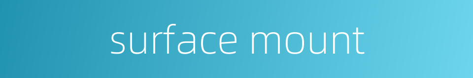 surface mount的同义词