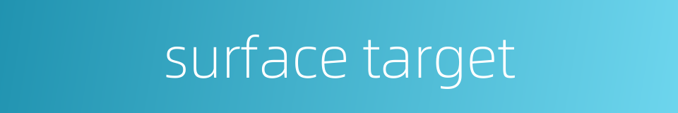 surface target的同义词