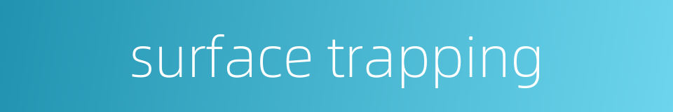 surface trapping的同义词