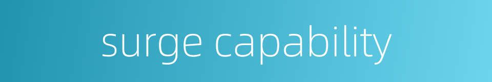 surge capability的同义词