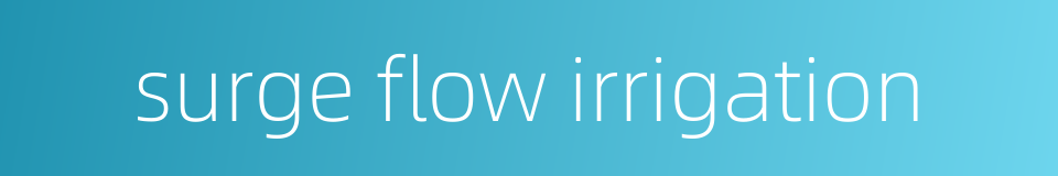 surge flow irrigation的同义词
