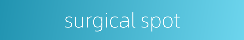 surgical spot的同义词