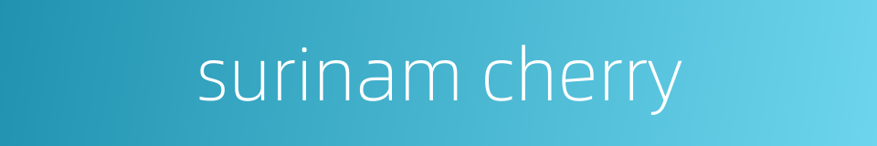 surinam cherry的同义词