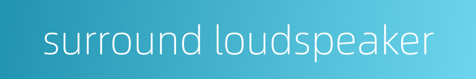 surround loudspeaker的同义词