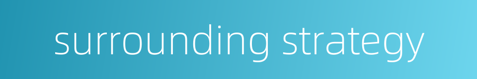 surrounding strategy的同义词