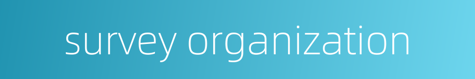 survey organization的同义词