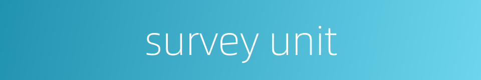 survey unit的同义词