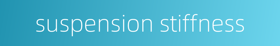 suspension stiffness的同义词