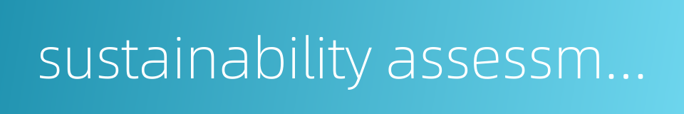 sustainability assessment的同义词