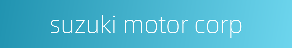 suzuki motor corp的同义词