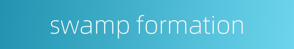 swamp formation的同义词