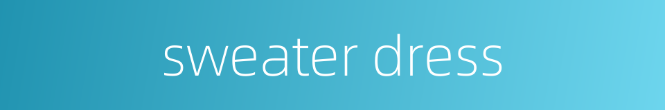sweater dress的同义词