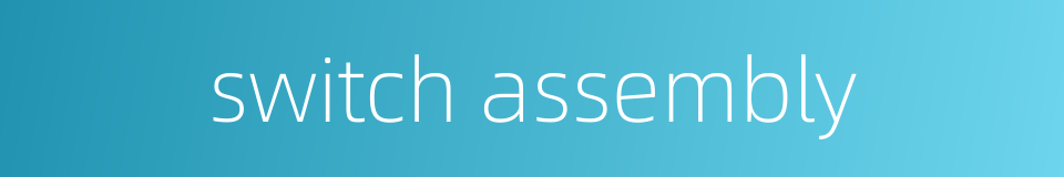 switch assembly的同义词