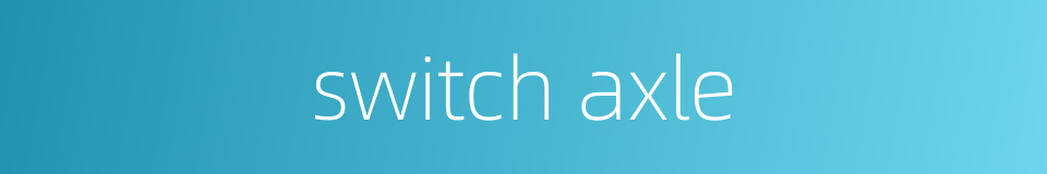 switch axle的同义词