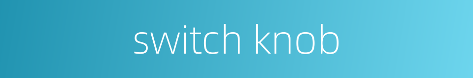 switch knob的同义词