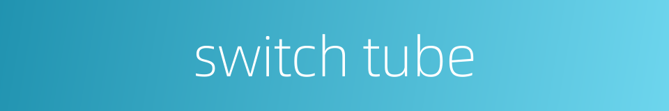 switch tube的同义词