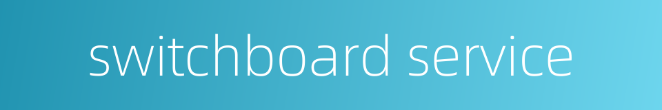 switchboard service的同义词
